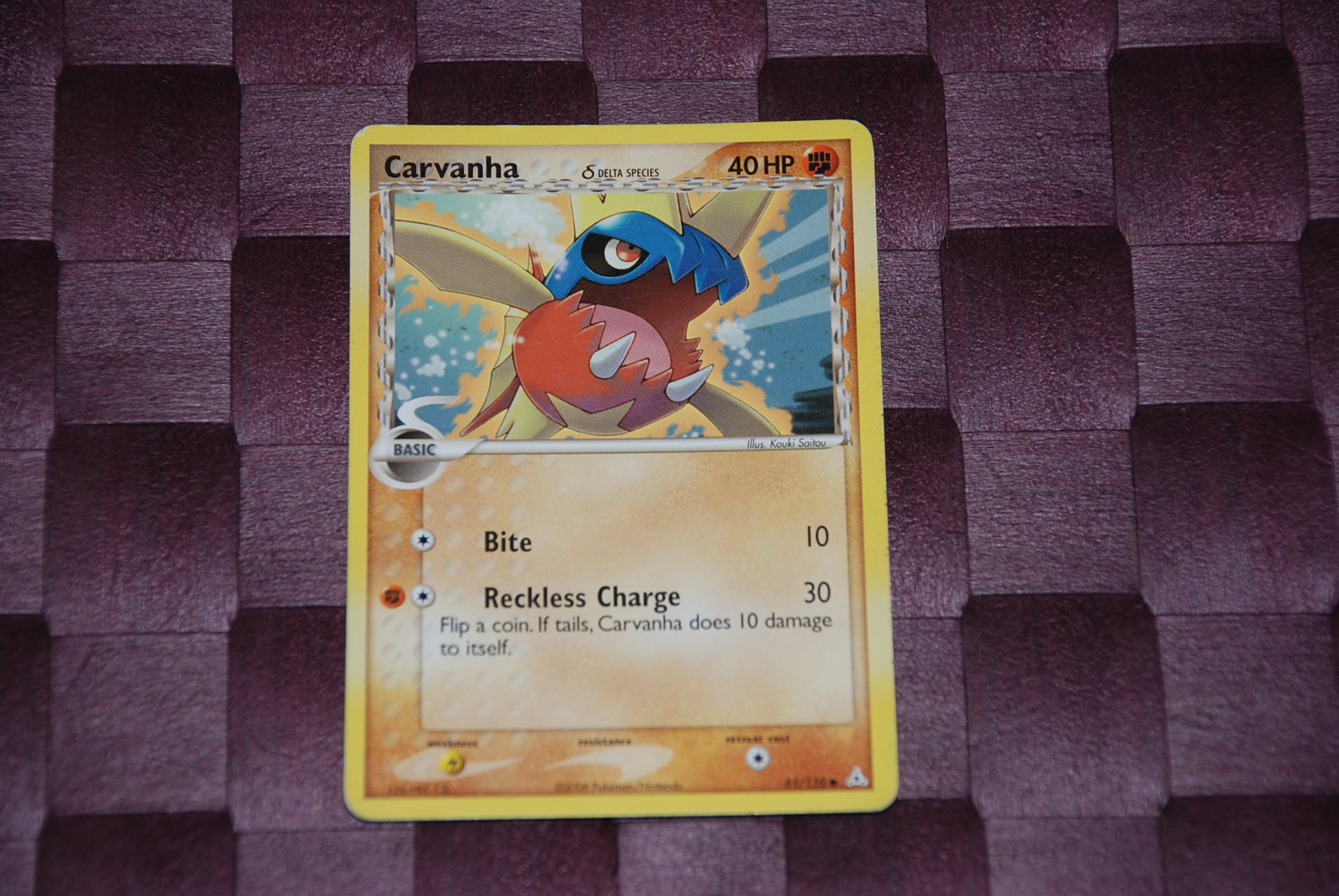 pokemon kaart carvanha