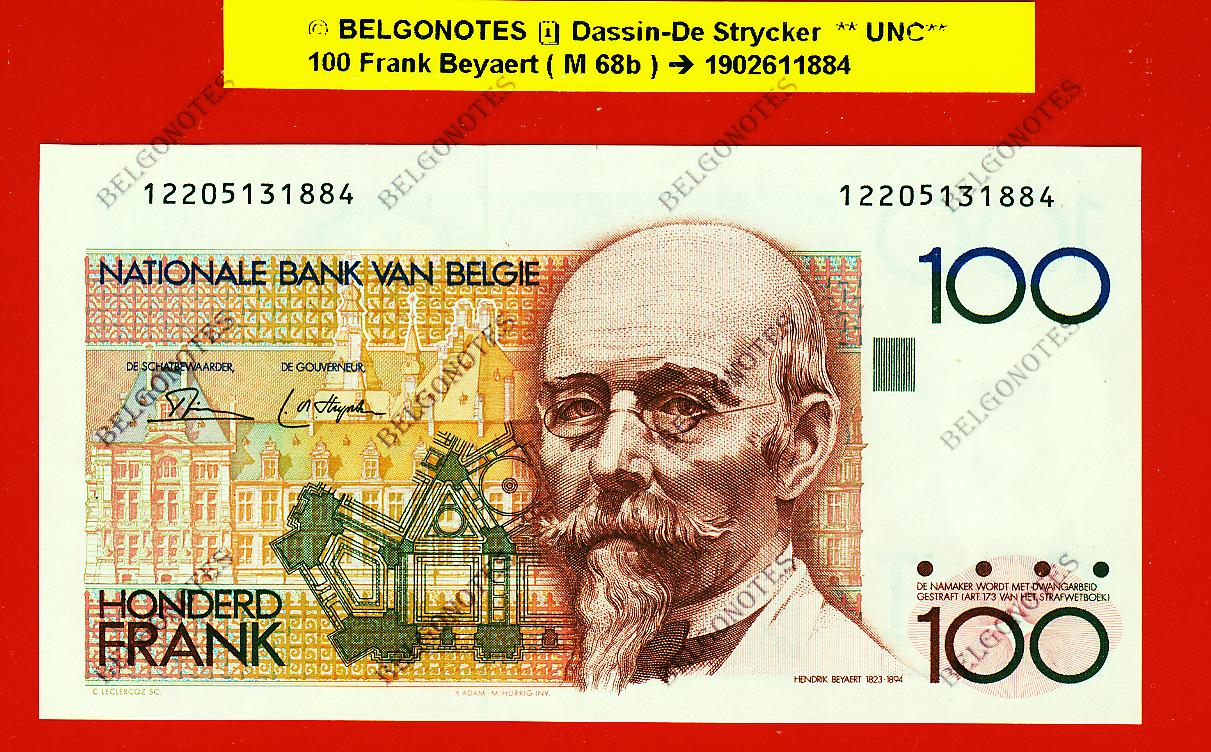 100 Frank Type Beyaert **UNC** Dassin-De Strycker * Lot 1902611884