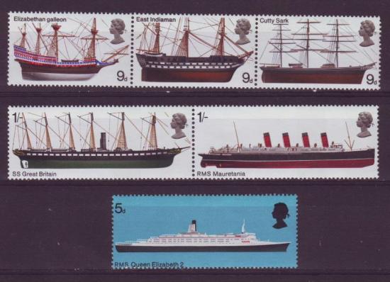 Engeland nrs. 549/54 schepen 