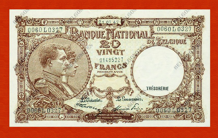20 Francs Type '1919' **UNC**1947** Lot 1902610327