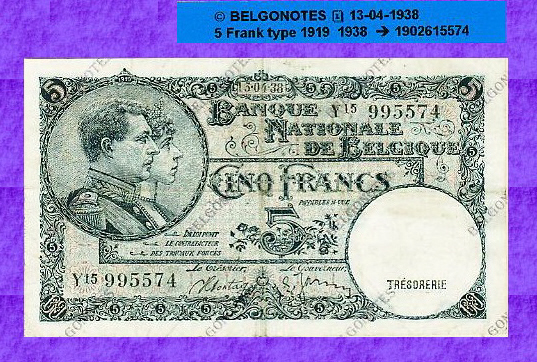 5 Francs Type'1919' *13-04-1938*Lot 1902615574