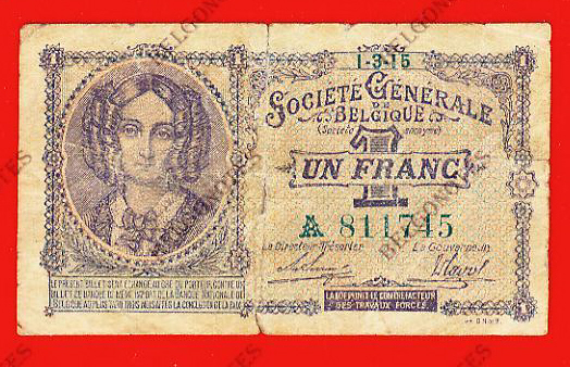 1 Franc Société Générale 1915 *Lot 1902611745