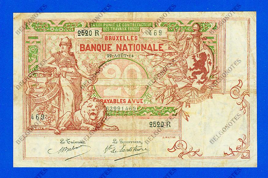 20 Francs Type Vermiljoen 1914* Lot 1902611469