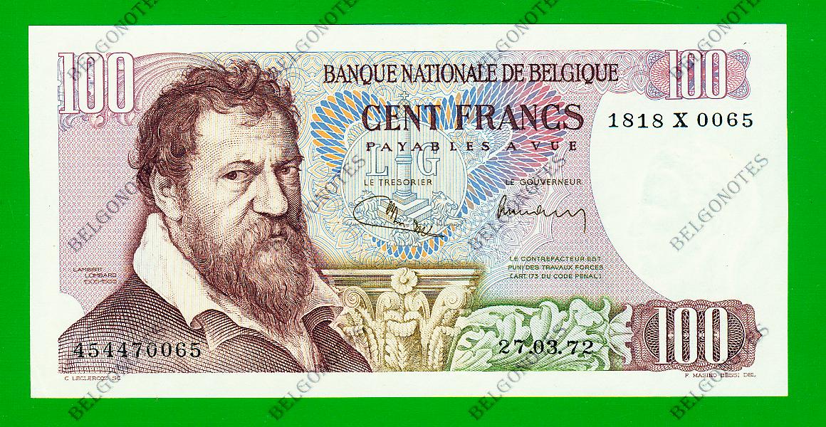 100 Francs Type Lombard 1972 **AUNC** Lot 1902610065