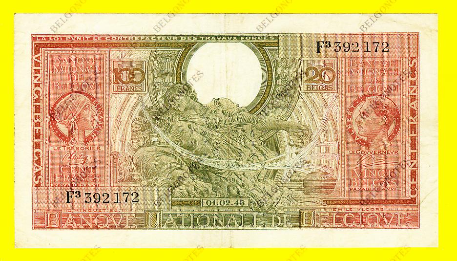 100 Francs Type Londen*01-02-1943*Lot 1902612172