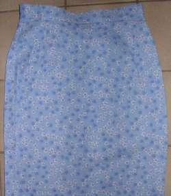 Blauw rokje met bloemetjes (maat 38)