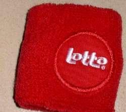 Rood zweetbandje Lotto (nieuw)