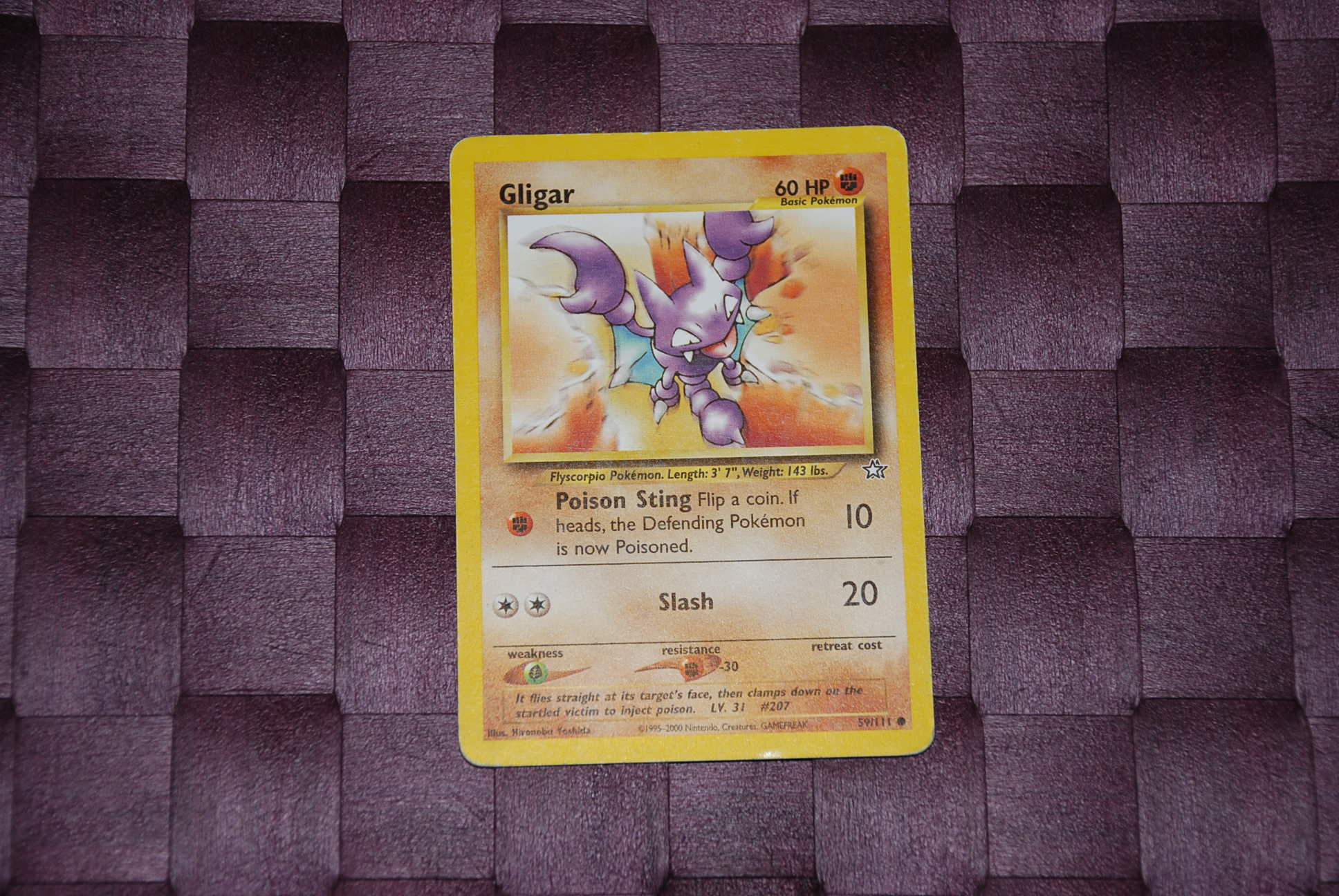 pokemon kaart gligar lv31