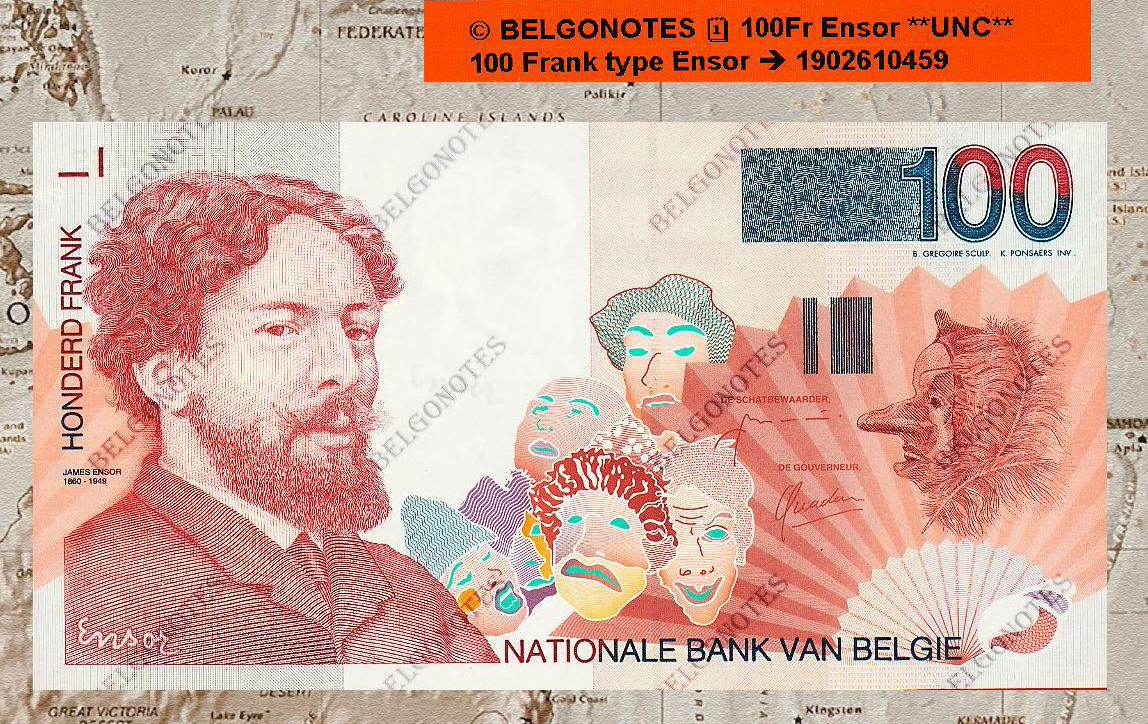 100 Francs Type Ensor **UNC**  Lot 1902610459