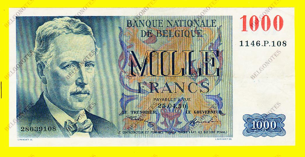 1000 Francs Type  Eeuwfeest 1950 * Lot 1902619108