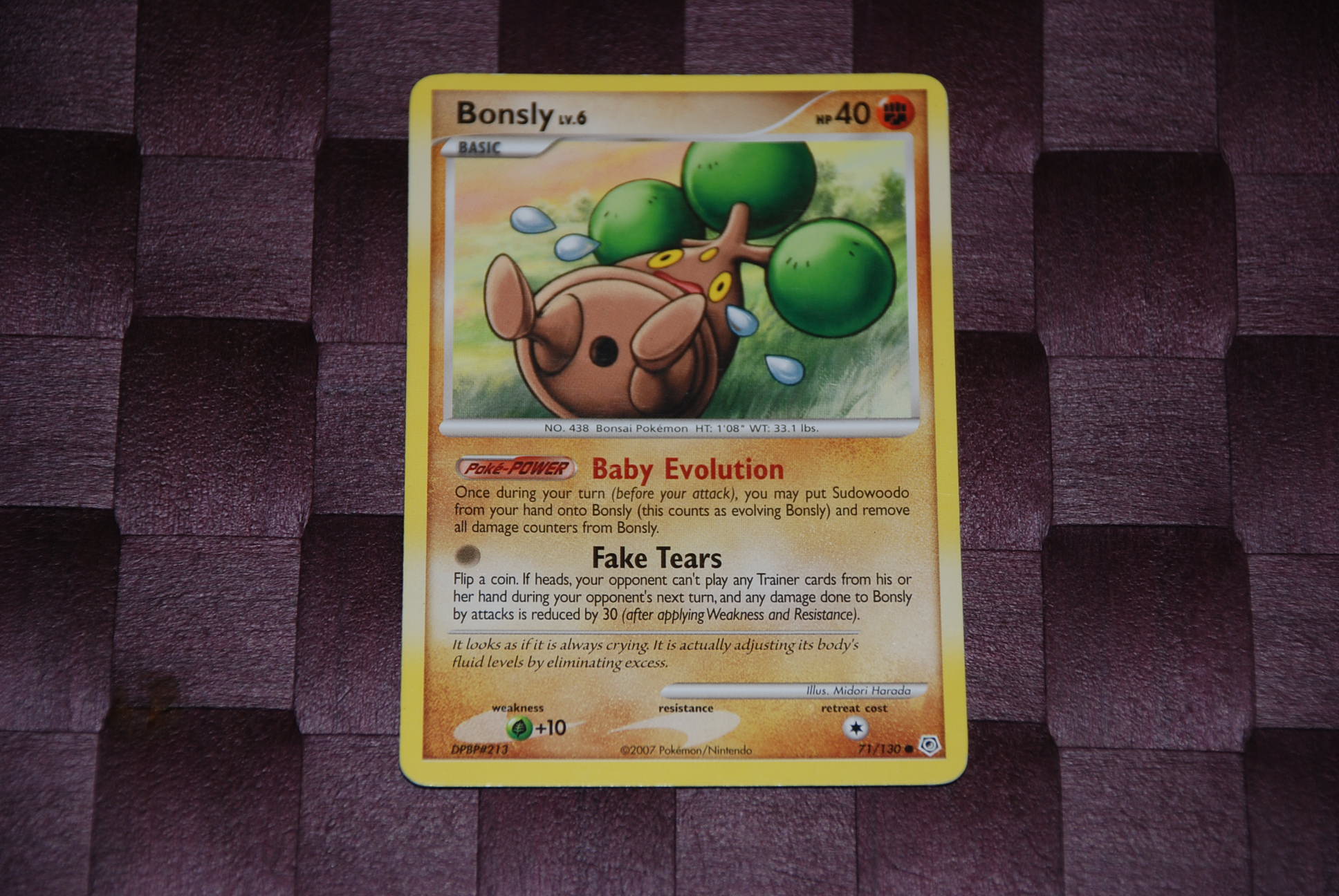 pokemon kaart bonsly lv9
