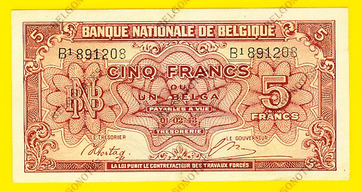 5 Francs type Londen*01-02-1943*Lot 1902611208