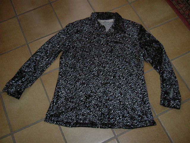 zwart fluweel hemd 42