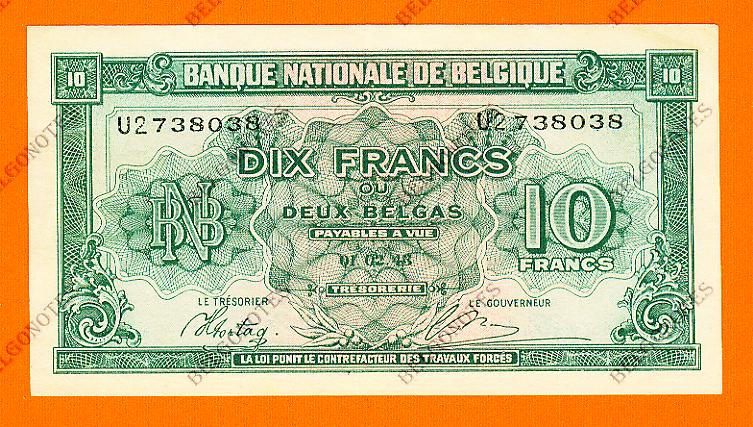 10 Francs Type Londen*01-02-1943**AUNC**Lot 1902618038