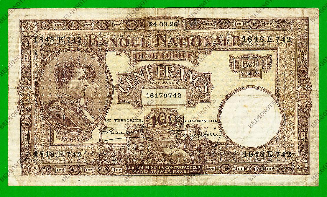 100 Francs Type Nationale reeks Mauve 1926* Lot 1902619742