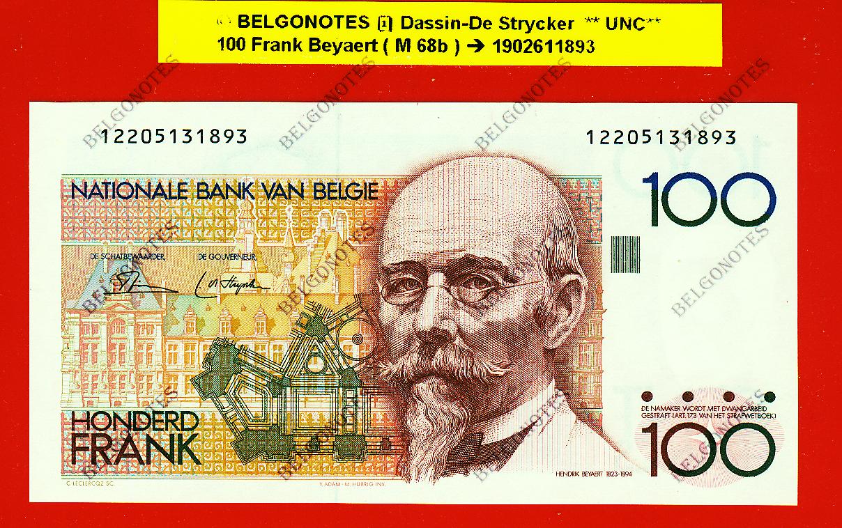 100 Frank Type Beyaert **UNC** Dassin-De Strycker * Lot 1902611893