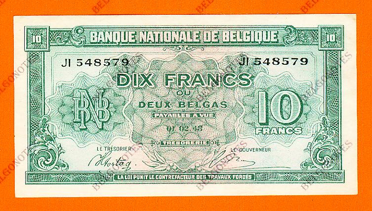 10 Francs Type Londen*01-02-1943**UNC**Lot 1902618579