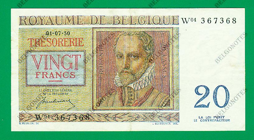20 Francs type Regnier*01-07-1950*Lot 1902617368