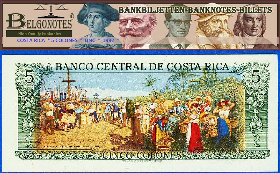 **UNC** Costa Rica  1992* 5 Colones