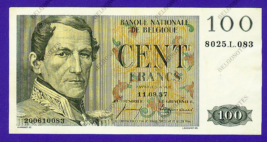 100 Francs Type Eeuwfeest*1957*Lot 1902610083