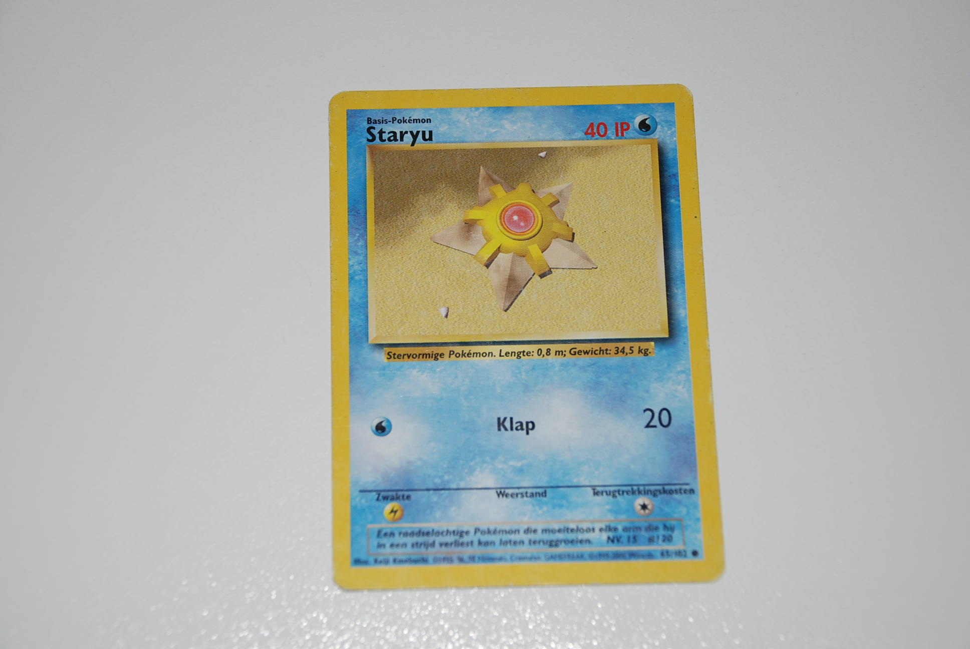 pokemon kaart staryu lv 15