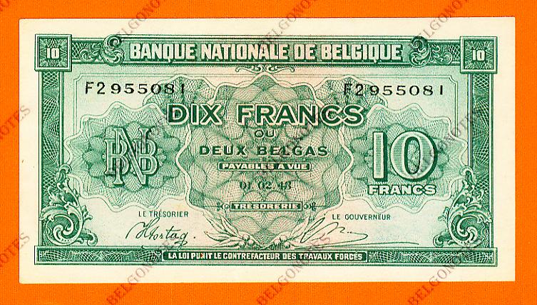 10 Francs Type Londen*01-02-1943*Lot 1902615081