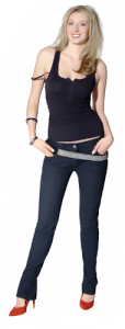 Tex4net Damesjeans skinnyjeans, zwart/black  mt34/36