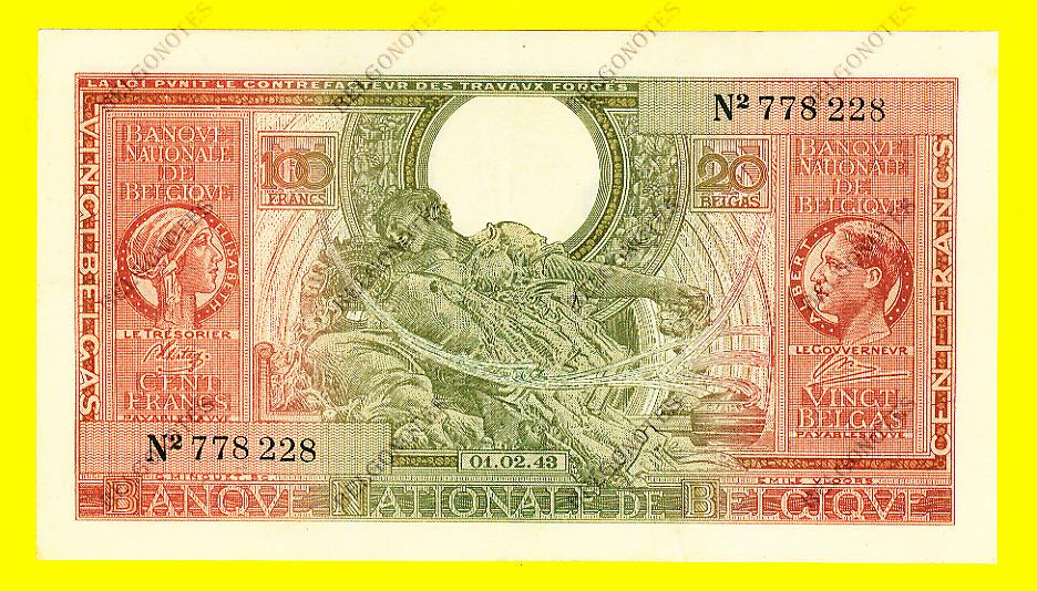 100 Francs Type Londen*01-02-1943*Lot 1902618228