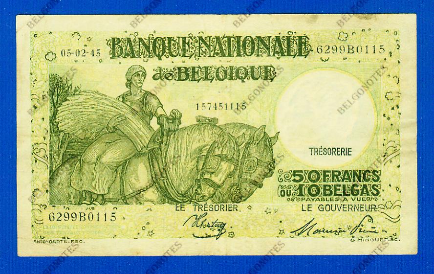 50 Francs Type Anto carte 05-02-1945*.Lot 1902610115
