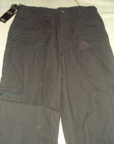 Nieuwe grijze pantalon met etiketten: maat 176