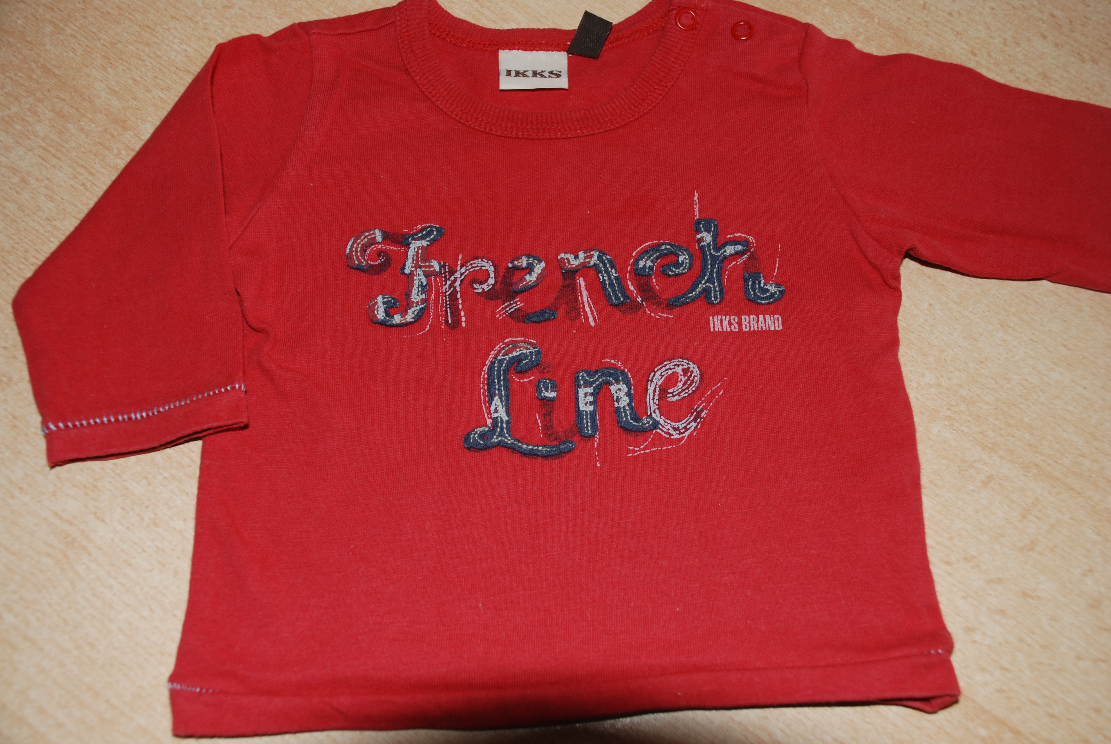 Rode longsleeve IKKS (62 of 3 maanden)
