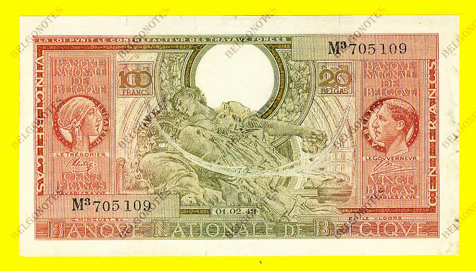 100 Francs Type Londen*01-02-1943*Lot 1902615109