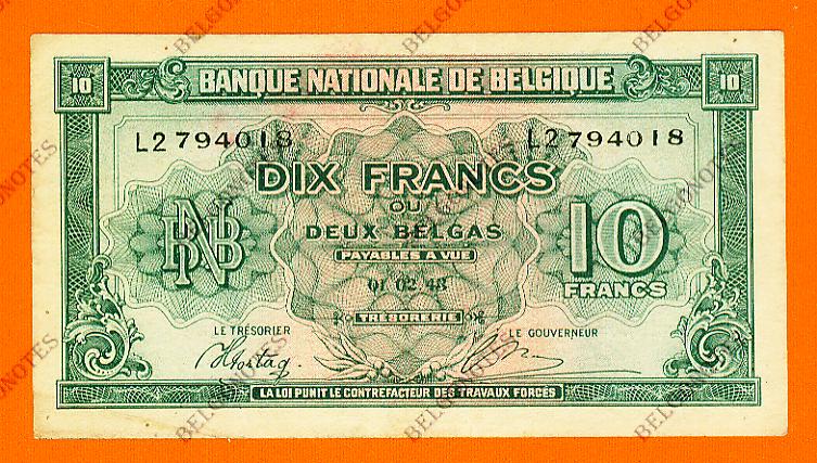 10 Francs Type Londen*01-02-1943*Lot 1902614018