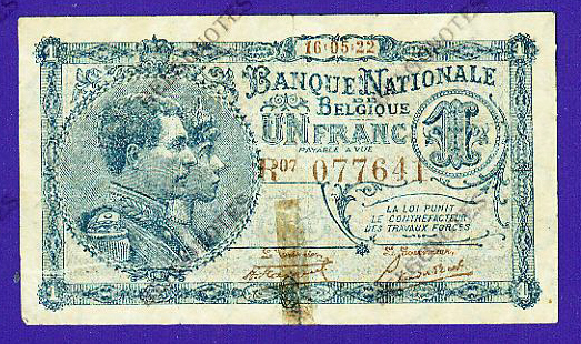 1 Franc Type Nat. reeks 1922*Lot 1902617641
