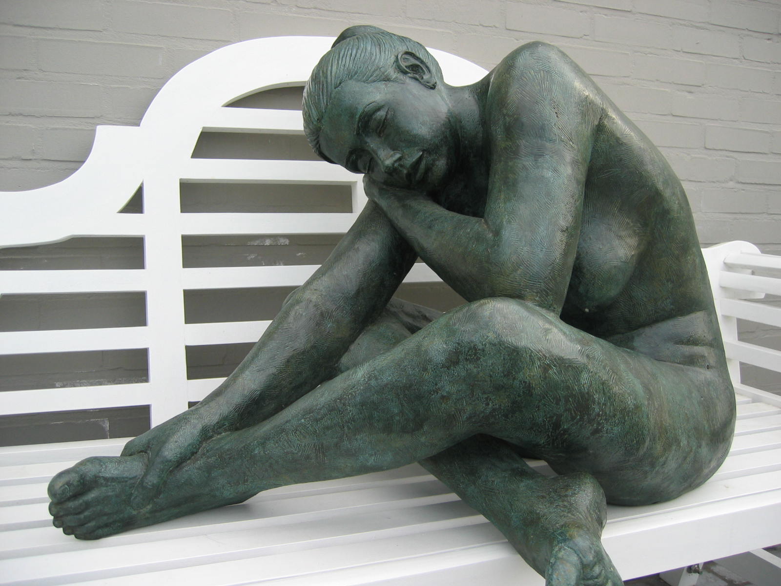 bronzen dame