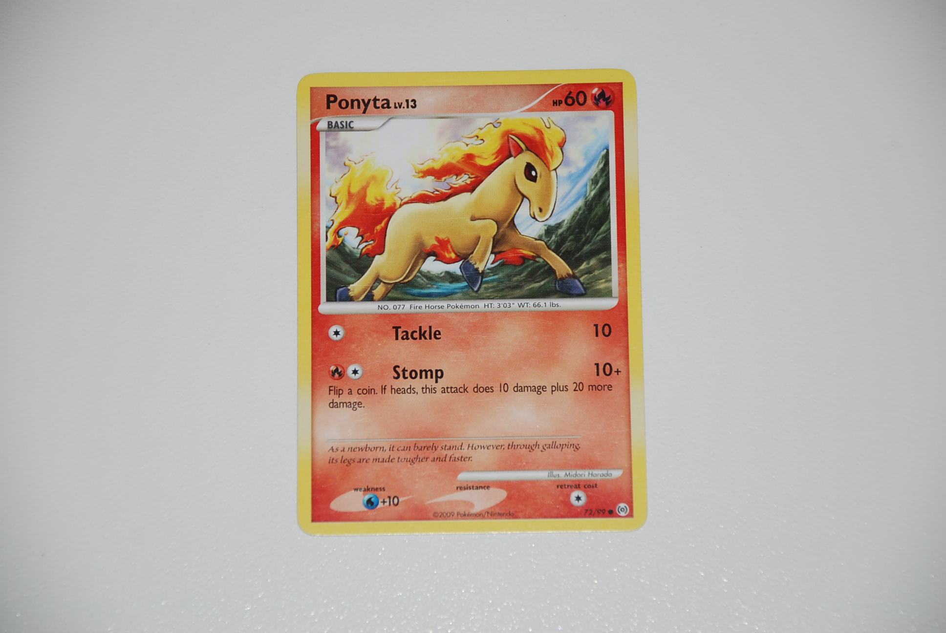 pokemon kaart ponyta lv 13