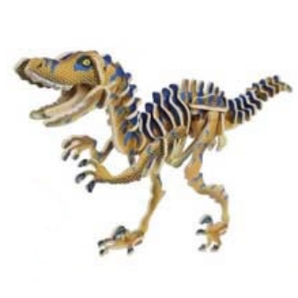 3D-Kit Dinosaurus Velociraptor - Houten speelgoed