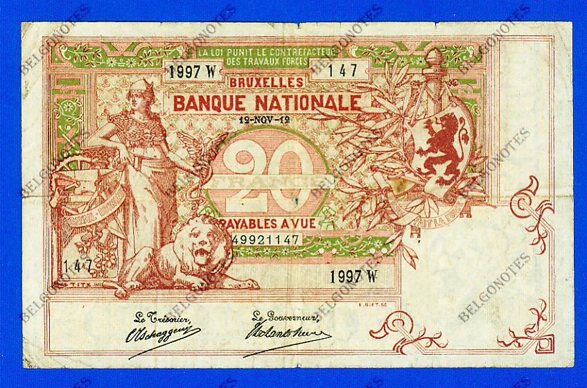 20 Francs Type Vermiljoen 1912 * Lot 1902611997
