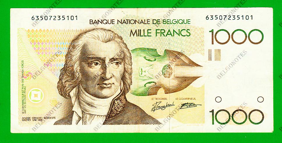 1000 Francs Type  Gretry  * Lot 1902615101