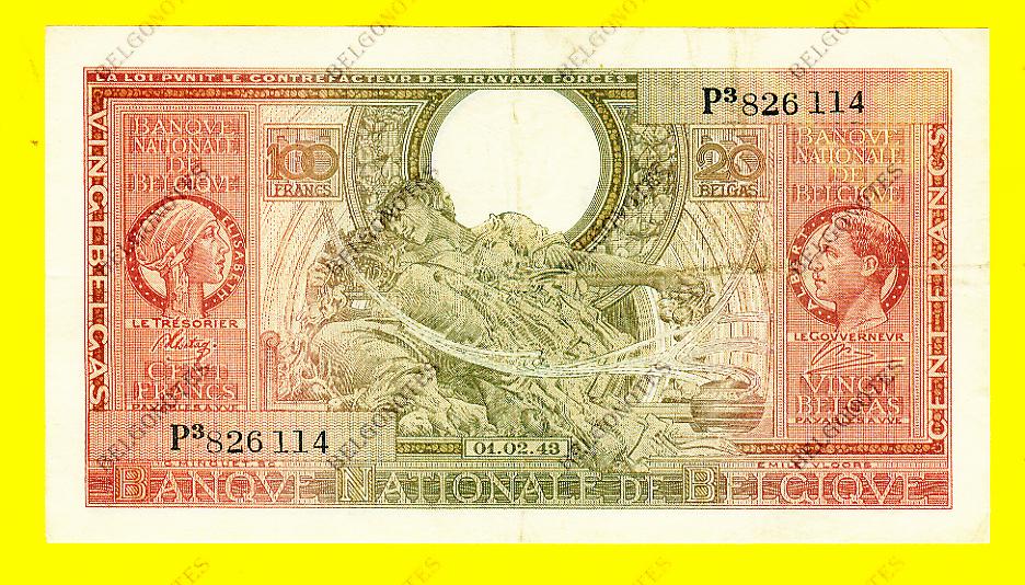 100 Francs Type Londen*01-02-1943*Lot 1902616114