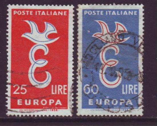 Europazegels gestempeld 28 