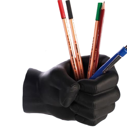 Design Pennenhouder Hand Zwart