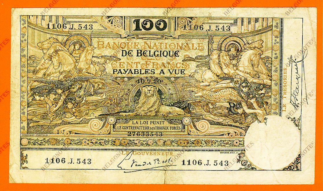 100 Francs Type Montald*10-07-1920*Lot 1902613543