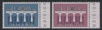 Ysland yvertnrs: 567/68 postfris