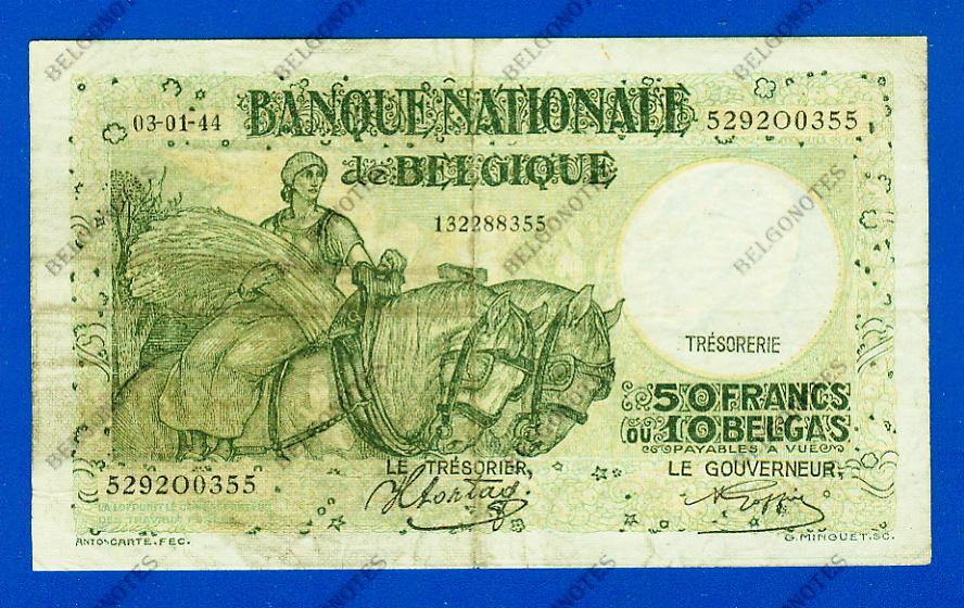 50 Francs Type Anto carte 03-01-1944*.Lot 1902610355