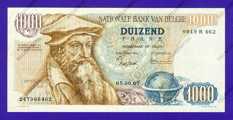 1000 Francs Type Mercator 1967 * Lot 1902616462