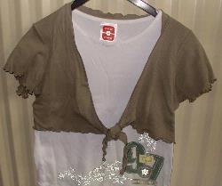 Beige T-shirt met print (146/152)