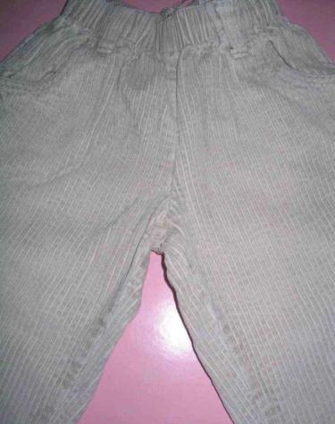 Beige velours pantalon, maat 92.