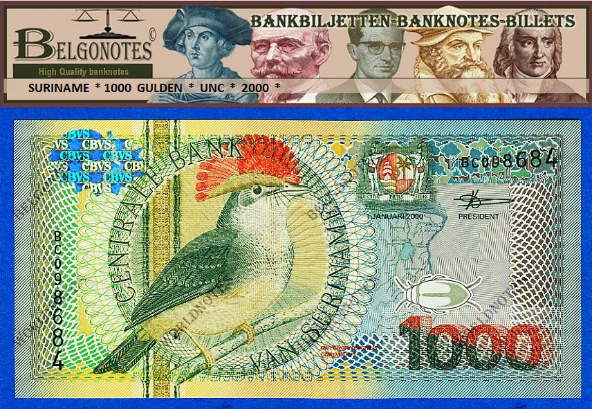 **UNC** Suriname 2000* 1000 Gulden