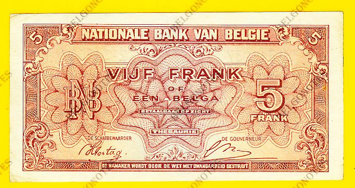 5 Francs type Londen*01-02-1943*Lot 1902615037